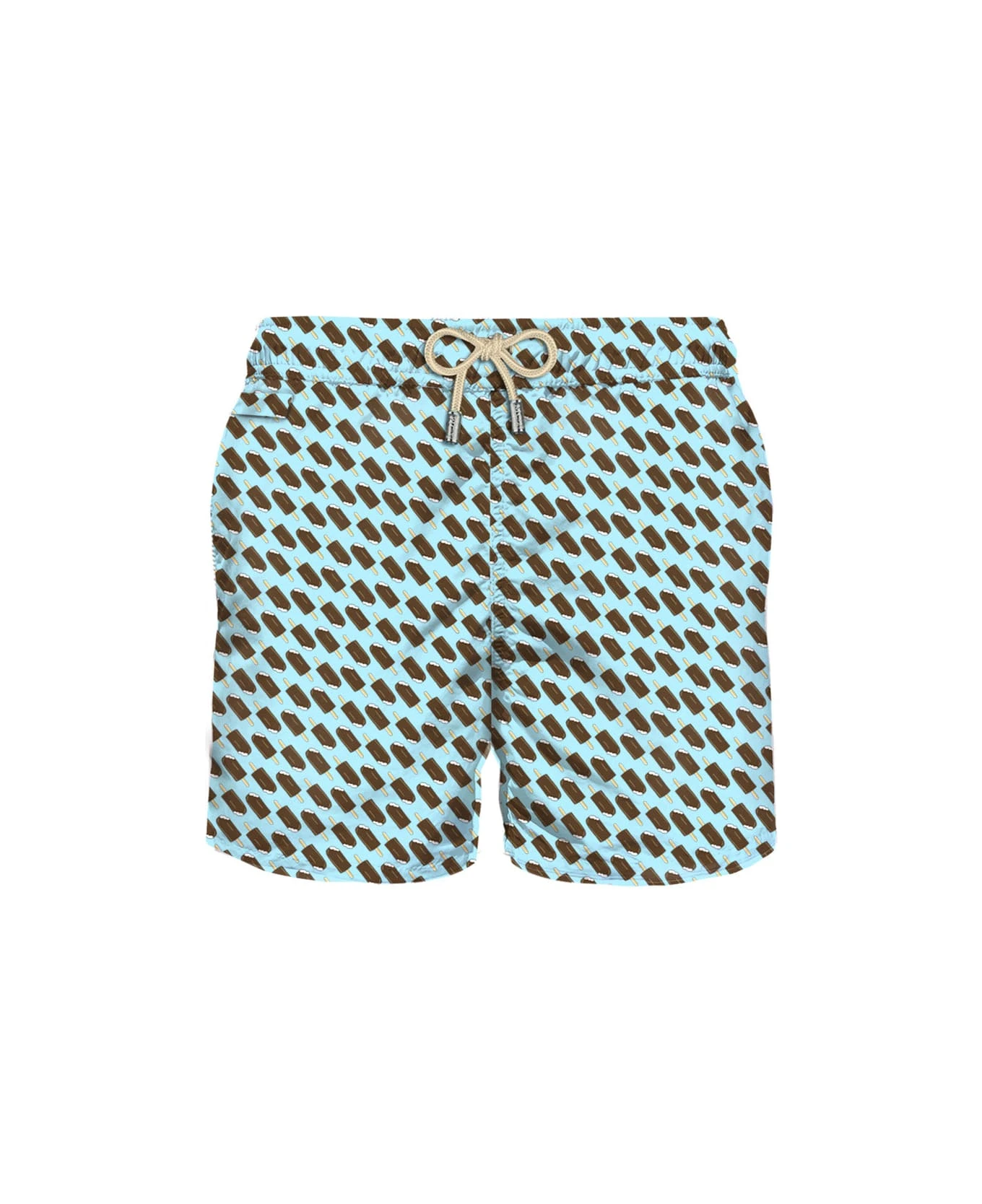 MC2 Saint Barth Man Light Fabric Swim Shorts With Cremino Print | Algida® Special Edition 3 MC2 Saint Barth Man Light Fabric Swim Shorts With Cremino Print | Algida® Special Edition