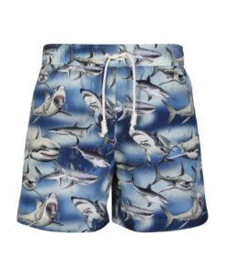 Palm Angels Blue Shark Swim Shorts