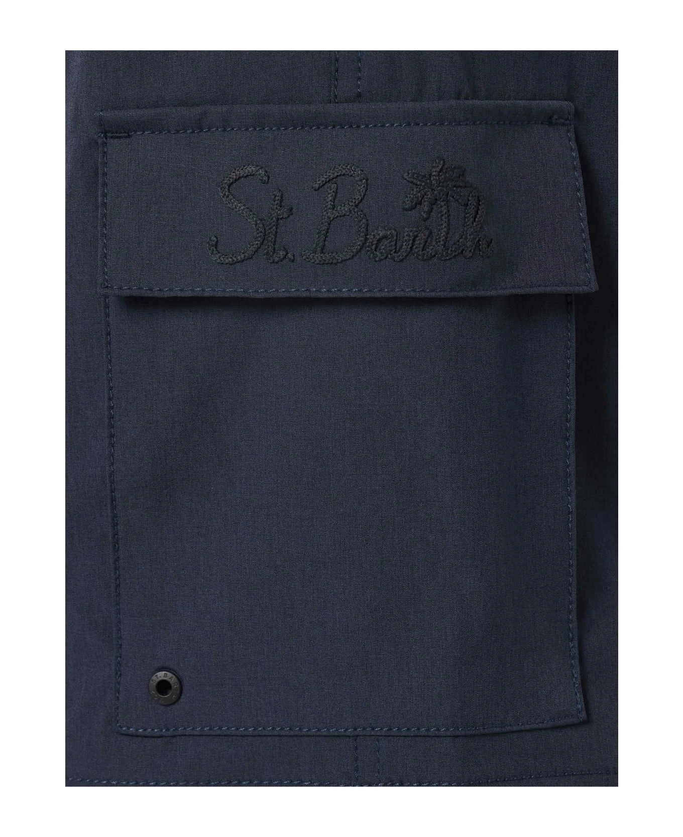 MC2 Saint Barth Man Blue Navy Comfort And Stretch Swim Shorts 7 MC2 Saint Barth Man Blue Navy Comfort And Stretch Swim Shorts - Image 5