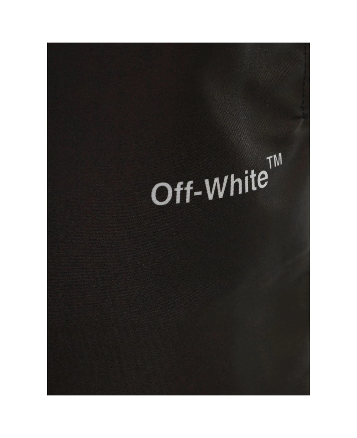 Off-White Black Swim Trunks With Diag Print At The Back In Polyester Man 5 Off-White Black Swim Trunks With Diag Print At The Back In Polyester Man - Image 3