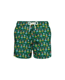 MC2 Saint Barth Man Swim Shorts With Soccer Print