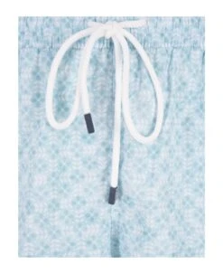 Sky Blue Swim Shorts With Floral Pattern -Family Dressing a955e67004dfe54b1abc7590c71dd573