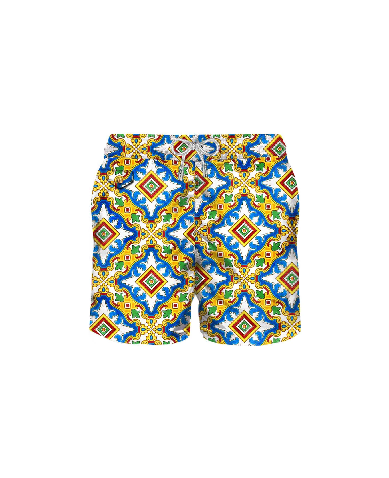 MC2 Saint Barth Light Fabric Man Swim Shorts Maiolica Print 3 MC2 Saint Barth Light Fabric Man Swim Shorts Maiolica Print