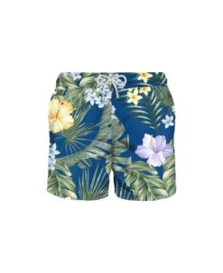 MC2 Saint Barth Light Fabric Man Swim Shorts Tropical Print