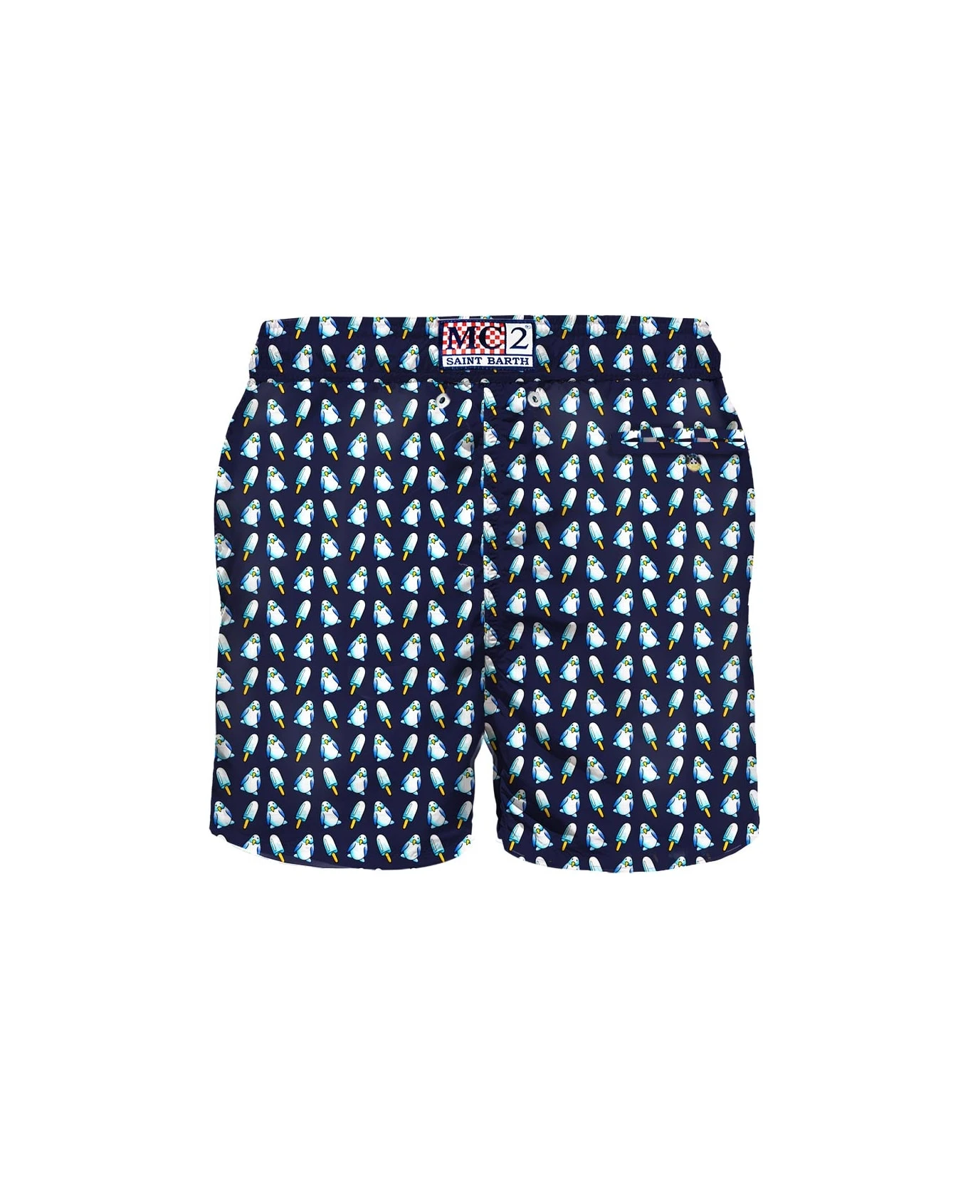 MC2 Saint Barth Man Swim Shorts Penguins Micro Print 4 MC2 Saint Barth Man Swim Shorts Penguins Micro Print - Image 2