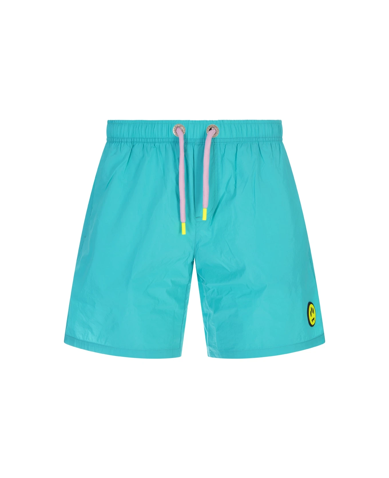 BARROW Turquoise Swim Shorts With Logo Print 3 BARROW Turquoise Swim Shorts With Logo Print
