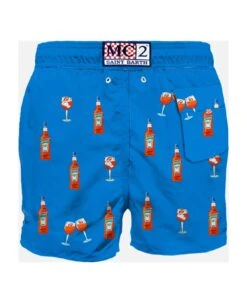 MC2 Saint Barth Man Bluette Classic Swim Shorts With Aperol Spritz Print | @aperol Special Edition -Family Dressing bb9597c153c3029d247755683df868ce