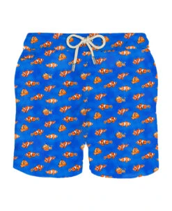 MC2 Saint Barth Man Light Fabric Swim Shorts With Clownfish Print