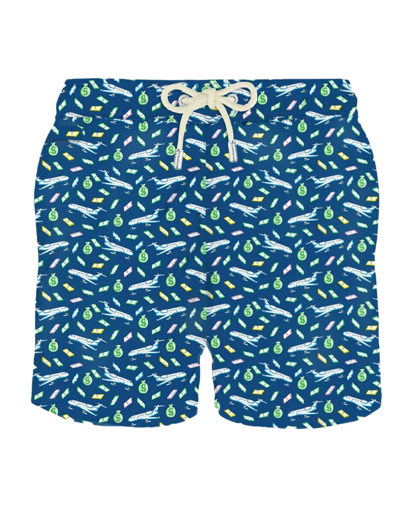MC2 Saint Barth Man Light Fabric Swim Shorts With Money And Planes Print 3 MC2 Saint Barth Man Light Fabric Swim Shorts With Money And Planes Print