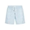 Sky Blue Swim Shorts With Floral Pattern