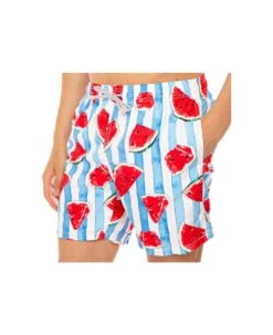 MC2 Saint Barth Mid-length Swim Shorts Watermelon Print -Family Dressing cc5a36b9160ef83a56a71c66cc375043