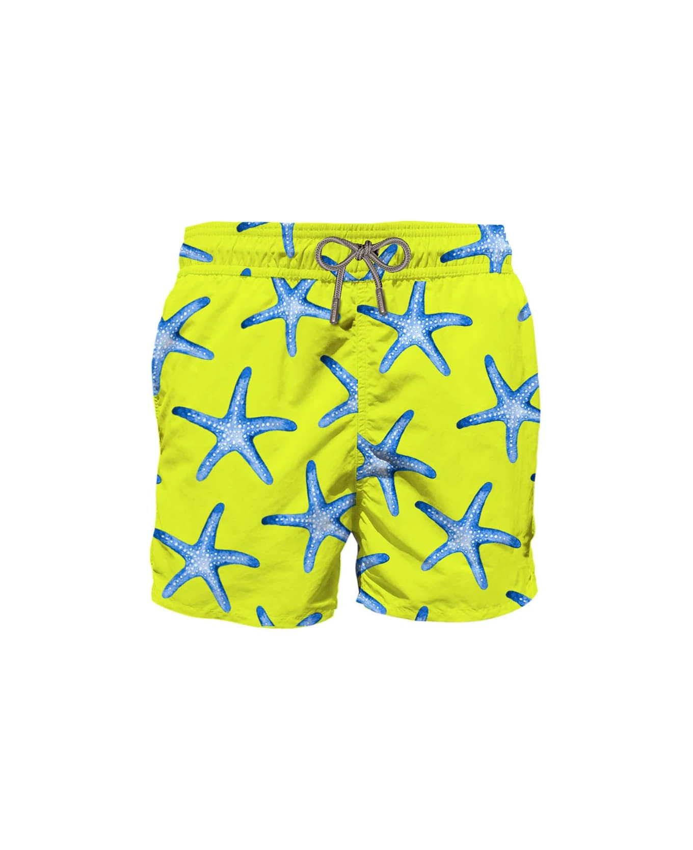 MC2 Saint Barth Yellow Mid-length Swim Shorts With South Star 3 MC2 Saint Barth Yellow Mid-length Swim Shorts With South Star