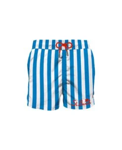 MC2 Saint Barth Bluette Mid-length Swim Shorts With Embroidery