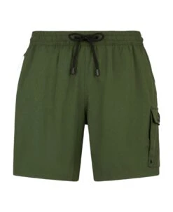 MC2 Saint Barth Man Military Green Comfort And Stretch Swim Shorts