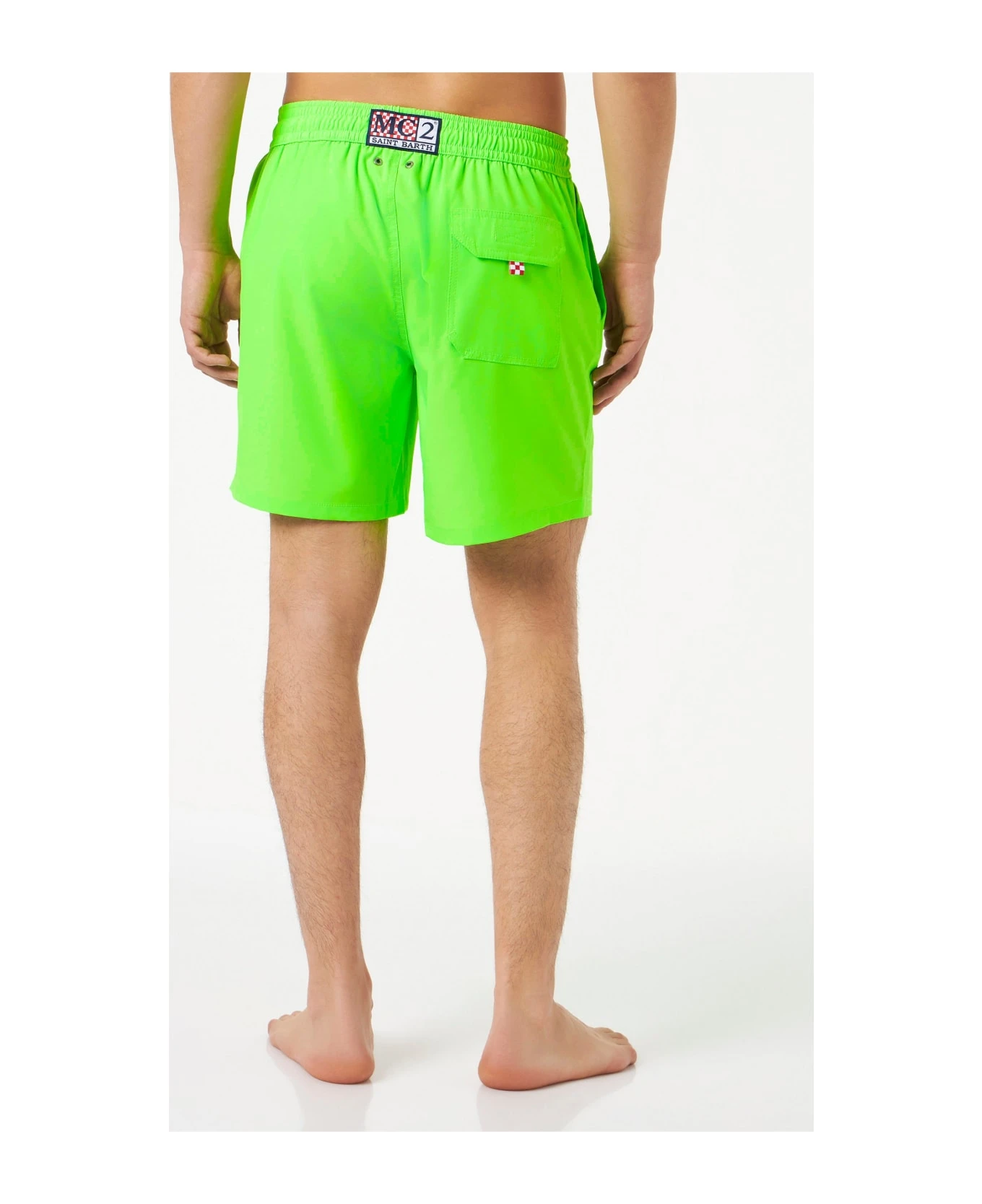 MC2 Saint Barth Man Fluo Green Comfort Swim Shorts 6 MC2 Saint Barth Man Fluo Green Comfort Swim Shorts - Image 4