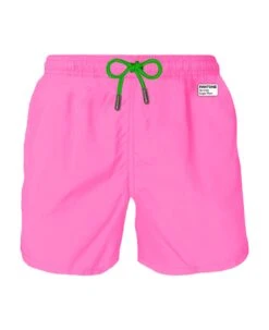 MC2 Saint Barth Man Pink Fluo Swim Shorts | Pantone Special Edition