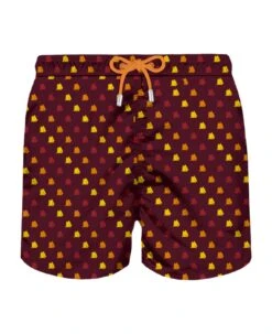 MC2 Saint Barth Man Light Fabric Swim Shorts With As Roma Print | As Roma Special Edition