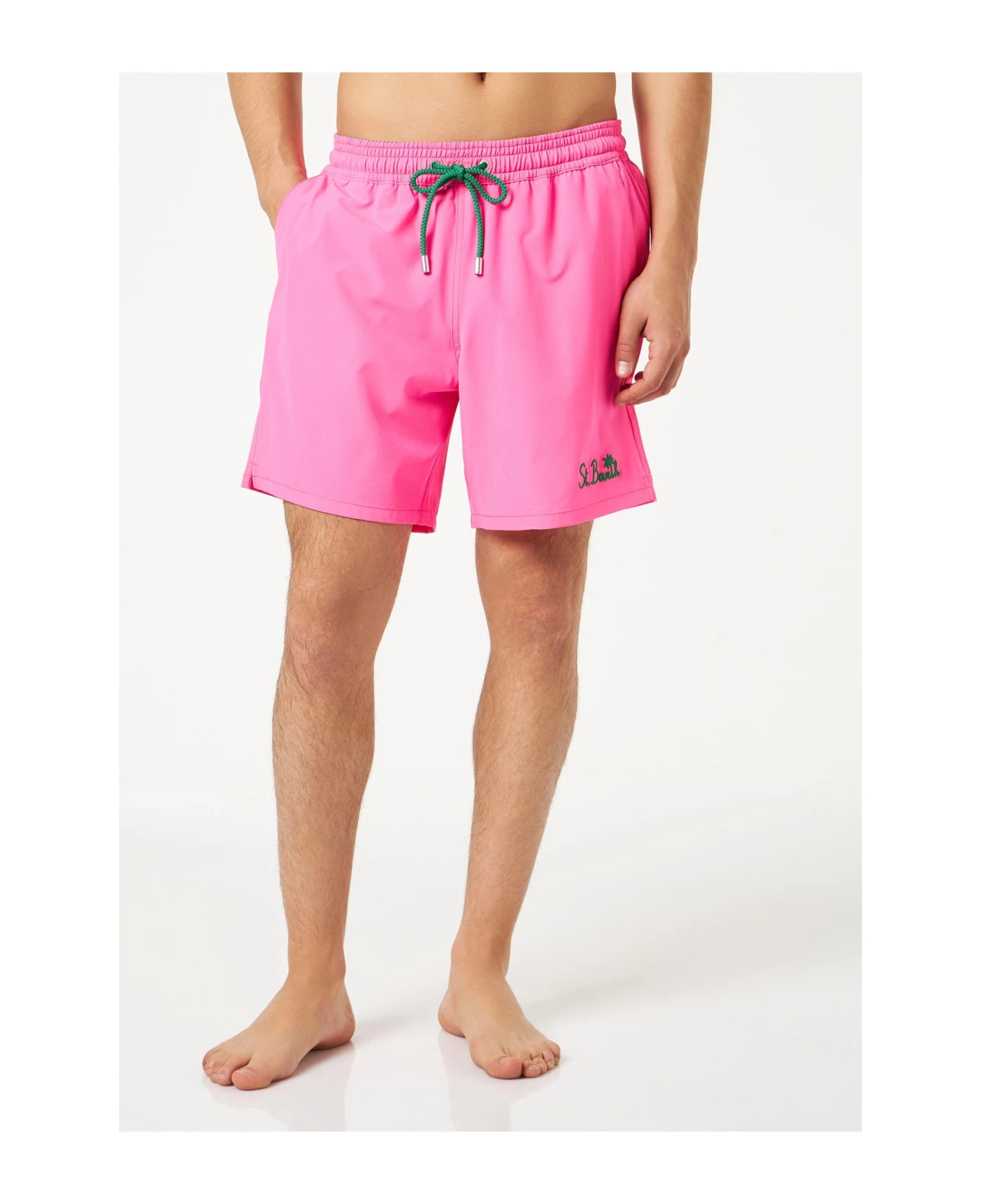MC2 Saint Barth Man Fluo Pink Comfort Swim Shorts 5 MC2 Saint Barth Man Fluo Pink Comfort Swim Shorts - Image 3