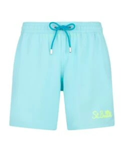 MC2 Saint Barth Man Water Green Comfort Swim Shorts