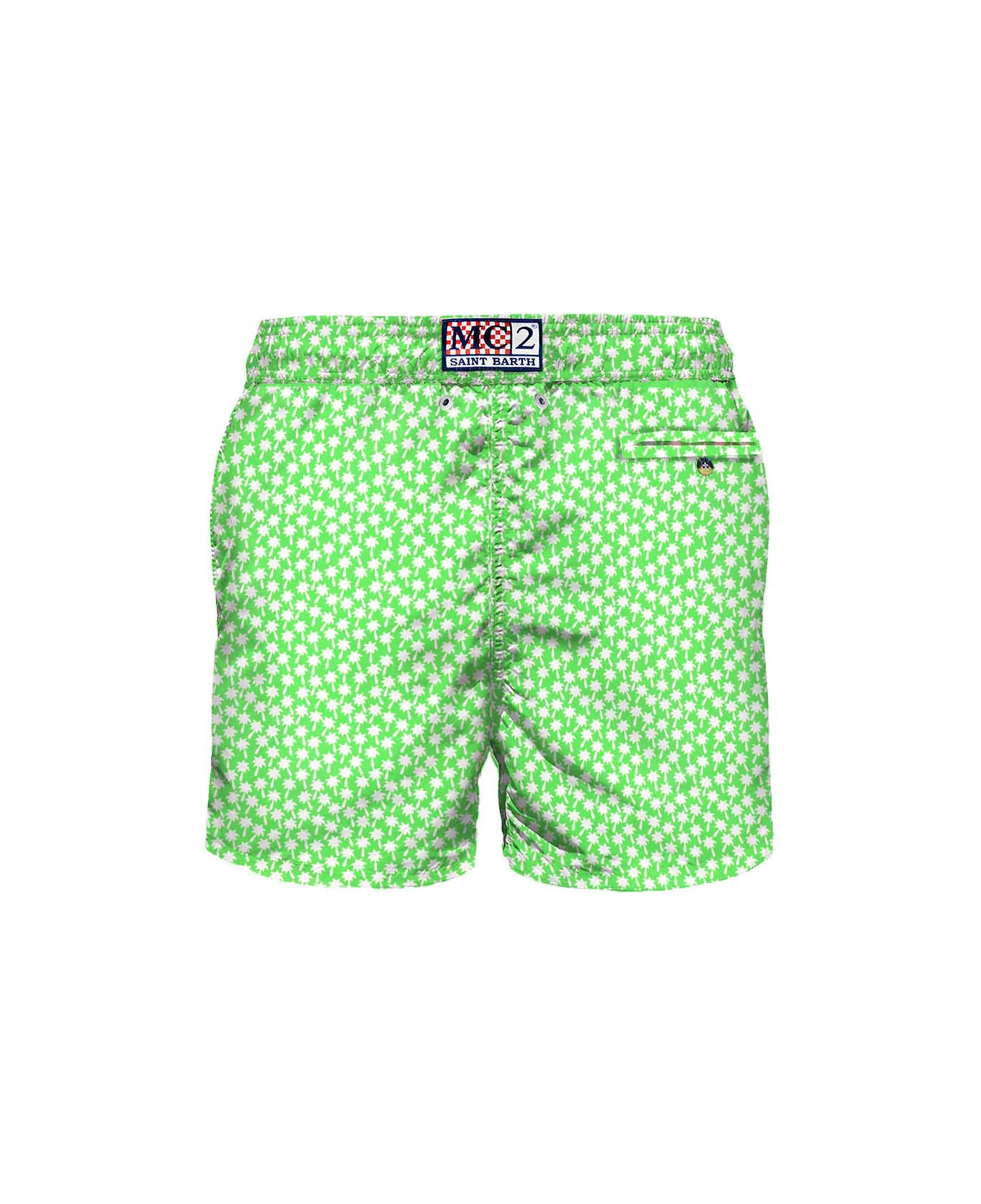 MC2 Saint Barth Light Fabric Swim Shorts Palms Print 4 MC2 Saint Barth Light Fabric Swim Shorts Palms Print - Image 2