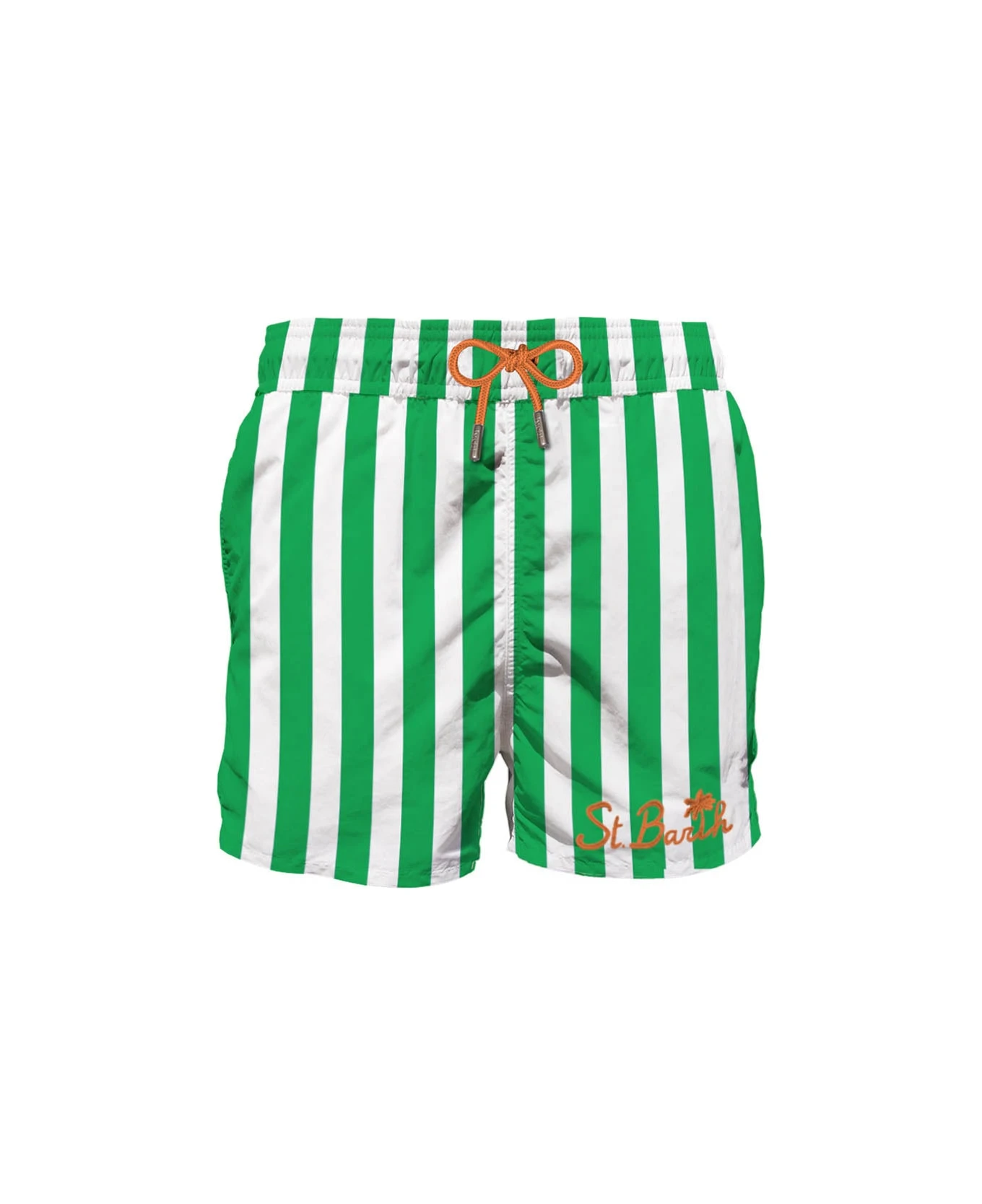 MC2 Saint Barth Green Mid-length Swim Shorts With Embroidery 3 MC2 Saint Barth Green Mid-length Swim Shorts With Embroidery