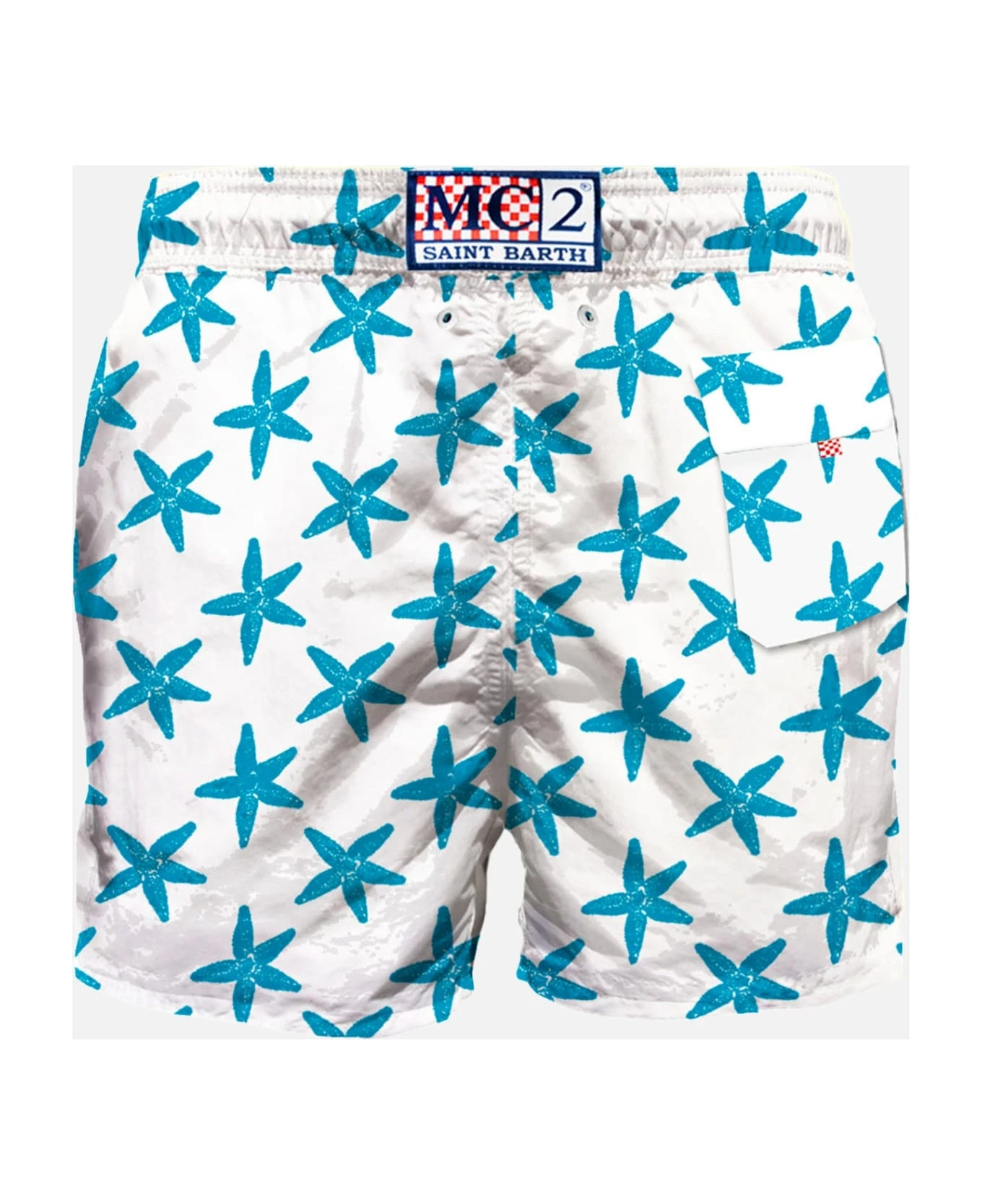 MC2 Saint Barth Man Swim Shorts With Seastar Flocked Print 4 MC2 Saint Barth Man Swim Shorts With Seastar Flocked Print - Image 2