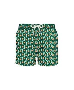 MC2 Saint Barth Light Fabric Man Swim Shorts Vodka Mule Print