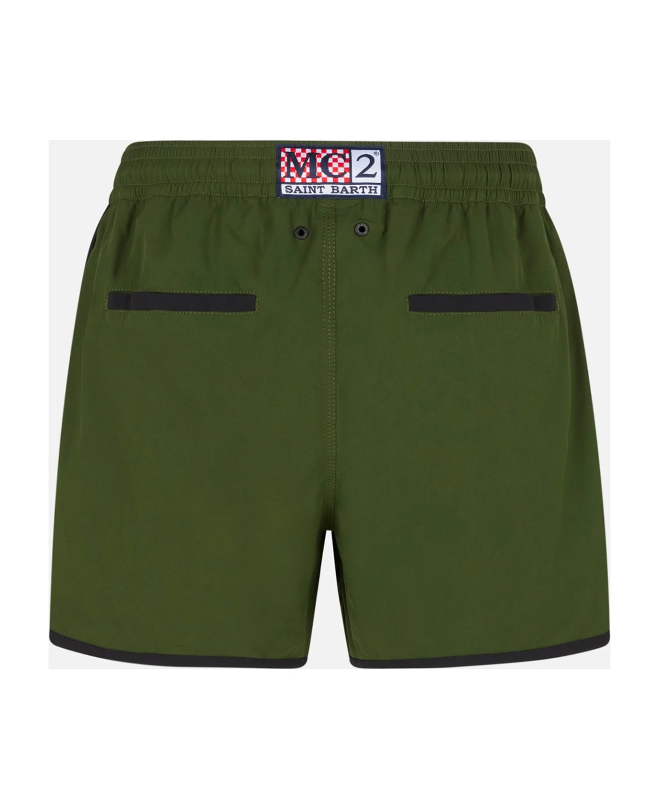 MC2 Saint Barth Man Swim Shorts With Side Logo And Contrast 4 MC2 Saint Barth Man Swim Shorts With Side Logo And Contrast - Image 2