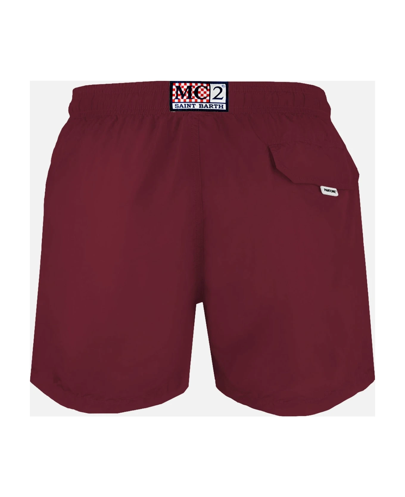 MC2 Saint Barth Man Bordeaux Swim Shorts | Pantone Special Edition 4 MC2 Saint Barth Man Bordeaux Swim Shorts | Pantone Special Edition - Image 2